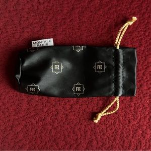 Montale Paris black gold small travel drawstring bag for perfume cologne makeup